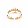 Brass Enamel Cuff Rings RJEW-T016-28B-NF-2