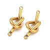304 Stainless Steel Knot Links Connector Charms STAS-K290-02G-2