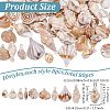 80Pcs 8 Styles Opaque Acrylic Pendants & Links Connectors OACR-PH0004-46-2