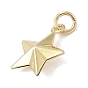 Brass Star Charms KK-K368-49G-2