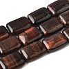 Dyed Natural Red Tiger Eye Beads Strands G-S386-A15-2