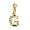 Brass Micro Pave Cubic Zirconia Pendants KK-M319-02G-G-1