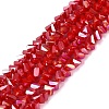 Electroplate Opaque Glass Beads Strands EGLA-Q139-01A-C10-1