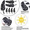 4 Sheets 2 Colors Plastic Feather Waterproof Car Stickers DIY-GF0008-98-6
