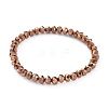 Electroplate Glass Beads Stretch Bracelets Sets BJEW-JB04652-03-5