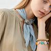 6Pcs Alloy with Imitation Leather Scarf Clips AJEW-CL0004-82A-5