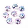 Pointed Back & Back Plated Glass Rhinestone Cabochons LS-RGLA-J012-10mm-001VL-1