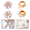 4Pcs 2 Colors Alloy Rhinestone Cufflinks HJEW-NB00211-1
