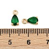 Brass Micro Pave Cubic Zirconia Pendants KK-K374-07G-4