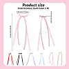 6Pcs 6 Colors Lace Bowknot Polyester Alligator Hair Clips PHAR-CY0001-02-2