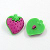 Acrylic Strawberry Shank Buttons BUTT-E021-B-09-2