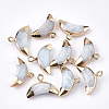 Electroplate Natural Amazonite Charms G-S344-48K-1