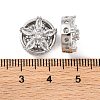 Brass Micro Pave Clear Cubic Zirconia Beads KK-S389-27P-3