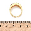 Brass Micro Pave Cubic Zirconia Cuff Open Rings RJEW-C158-04G-5