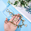Alloy & ABS Plastic Imitation Pearl & Electroplated Natural Shell Tassel 304 Stainless Steel Bag Decorative Chains HJEW-BM00057-3