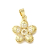 Brass Micro Pave Cubic Zirconia Pendants KK-Z102-15G-1