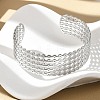 Hollow Out 304 Stainless Steel Cuff Bangles for Women BJEW-Z096-01P-2