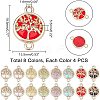 28pcs 7 colors Glass Connector Charms GLAA-PH0002-56P-5