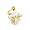 Real 18K Gold Plated Rack Plating Brass Enamel Charms KK-M293-23G-03-1