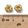 Brass Micro Pave Cubic Zirconia Beads KK-B142-26G-3