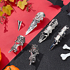 6Pcs 6 Styles Alloy Finger Rings RJEW-AR0001-07-4