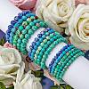 3Pcs 3 Size Synthetic Imperial Jasper Round Beaded Stretch Bracelets Set BJEW-SW00064-33-4