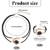 Number 6 Alloy & Acrylic & Wax Cord Double Layer Necklaces & Bracelets Sets for Women SJEW-CY0001-02-2