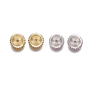 Brass Micro Pave Cubic Zirconia Spacer Beads ZIRC-F103-25-1