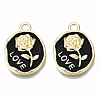 Rack Plating Alloy Enamel Pendants PALLOY-N172-063A-1