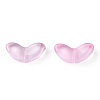 Spray Painted Transparent Glass Beads GLAA-T022-27D-2