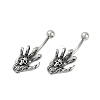 Skull Devil Hand 316 Surgical Stainless Steel Belly Button Rings EJEW-G416-12AS-4