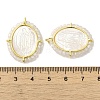 Rack Plating Brass Micro Pave Cubic Zirconia & Shell Pendants KK-G488-17G-4