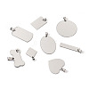 32Pcs 8 Style 201 Stainless Steel Stamping Blank Tag Pendants STAS-CW0001-10-3
