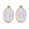 Printed 304 Stainless Steel Enamel Pendants SA-CBA1ED9-22G-03-1