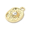 Alloy Clear Rhinestone Pendants PALLOY-S188-09G-01-2