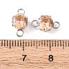 304 Stainless Steel Micro Pave Cubic Zirconia Connector Charms STAS-H240-50P-04-3