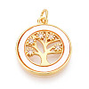 Brass Micro Pave Clear Cubic Zirconia Pendants KK-N268-76G-1