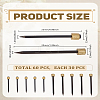 60Pcs 2 Styles Iron Nails IFIN-LP0001-61-2
