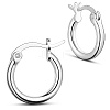 Rhodium Plated 925 Sterling Silver Hoop Earrings JE835A-01-1