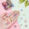   240Pcs 12 Color Baking Painted Iron Linking Rings IFIN-PH0005-17-3