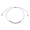 Natural Round Amethyst Beads Braided Bead Bracelets for Women BJEW-JB11655-04-2