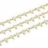 3.28 Feet Handmade Glass Beaded Chains X-CHC-K008-B14-1