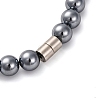 8mm Round Terahertz Stone Beaded Necklaces NJEW-H045-02-3