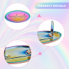 12Pcs 6 Colors Oval Handmade Alloy Decorative Buckles PURS-GF0001-10-5