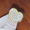 Brass Micro Pave Clear Cubic Zirconia Finger Rings for Women FS-WG571C7-02-2