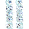 Electroplate Baking Paint Transparent Glass Beads Strands GL-CBA17FF-01C-3