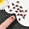 SHEGRACE Brass Pave Cubic Zirconia Square Connector Charms XGRQ2O169-440B-P-5