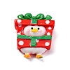 Christmas Duck Theme Opaque Resin Cabochons RESI-Q010-03F-1
