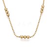 304 Stainless Steel Round Beaded Bracelets BJEW-T022-12G-2
