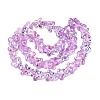 Baking Paint Electroplate Transparent Glass Beads Strands EGLA-Q136-03A-07-2